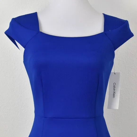 Calvin Klein Scuba Short Sleeve Sheath Dress NEW - 4 - Picture 2 of 9